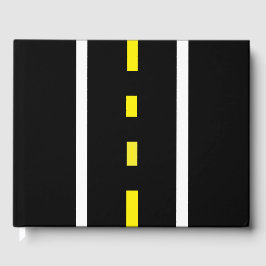 Two Lane Road Gastenboek (Zwart, Wit & Geel)