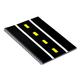 Two Lane Road Notitieboek (zwart, wit & geel)