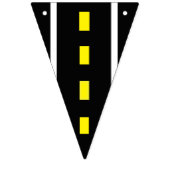 Two Lane Road Party Banner (zwart, wit en geel) (Eerste vlag)