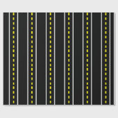 Two Lane Road Wrapping Papier (Zwart & Wit) (Vlak)