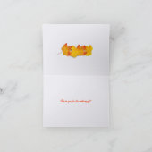 Two Leaves Silver Dank u bericht Kaart (Binnen)