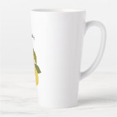Two Lemons with Green Leaves | Fresh Citrus  Latte Mok (Rechts)