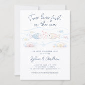 Two Less Fish Rehearsal Dinner Uitnodiging (Voorkant)