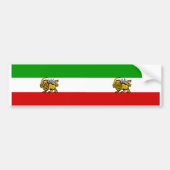 TWO Lion & Sun Iran Flags Bumpersticker (Voorkant)