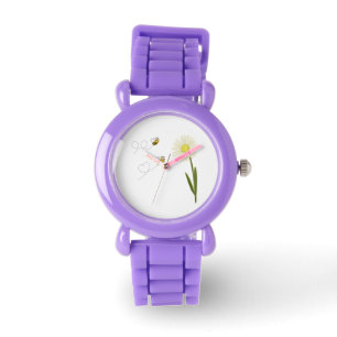 Two little and cute bees horloge