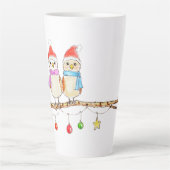 Two Little Birds On A Branch Latte Mok (Voorkant)