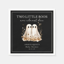 Two Little Boos Ghosts Wildflower Baby Shower  Servet