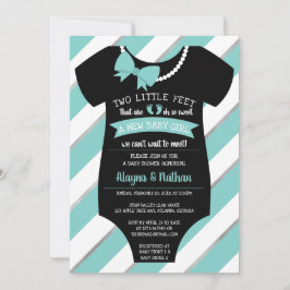 Two Little Feet Baby shower Kaart