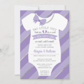 Two Little Feet Baby shower Kaart (Voorkant)