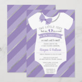 Two Little Feet Baby shower Kaart (Voorkant / Achterkant)