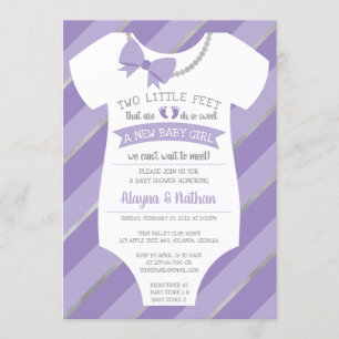 Two Little Feet Baby shower Kaart