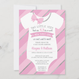 Two Little Feet Baby shower Kaart