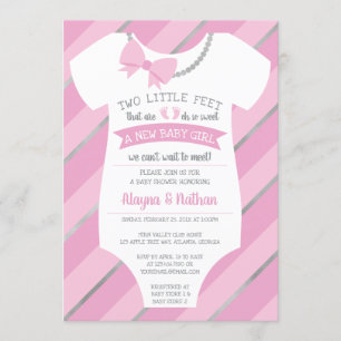 Two Little Feet Baby shower Kaart