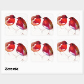 Two Little Ink Birds 2014 Vierkante Sticker (Vel)
