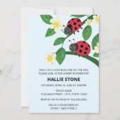 Two Little Love Bugs Ladybug Baby Shower Kaart (Voorkant)