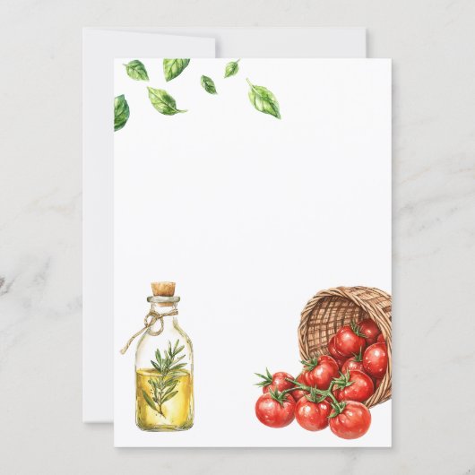 Two Little Meatballs Italian Pasta Baby Shower Kaart (Achterkant)