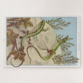 Two Lizards Vintage Illustration Legpuzzel (Horizontaal)