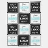 Two Logos Event White Simple Backdrop Fleece Deken (Voorkant)