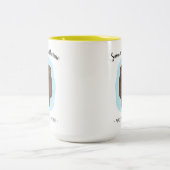 Two Lovely Cute Otters Custom Name Valentine's Day Tweekleurige Koffiemok (Center)