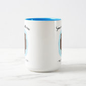 Two Lovely Cute Otters Custom Name Valentine's Day Tweekleurige Koffiemok (Center)