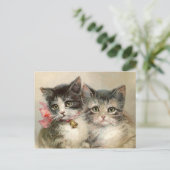 Two lovely Victorian kittens. Briefkaart (Staand voorkant)