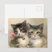 Two lovely Victorian kittens. Briefkaart (Voorkant / Achterkant)