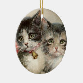 Two lovely Victorian kittens. Keramisch Ornament (Rechts)