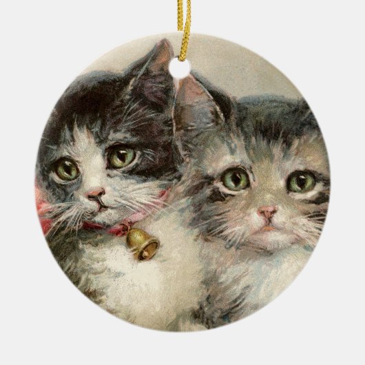 Two lovely Victorian kittens. Keramisch Ornament (Voorkant)