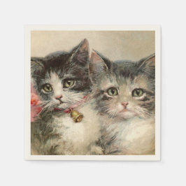 Two lovely Victorian kittens. Servet