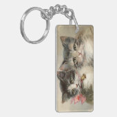 Two lovely Victorian kittens. Sleutelhanger (Voorkant Links)