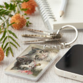 Two lovely Victorian kittens. Sleutelhanger (Voorkant Rechts)