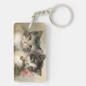 Two lovely Victorian kittens. Sleutelhanger (achterkant)
