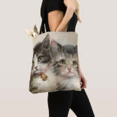 Two lovely Victorian kittens. Tote Bag (Dichtbij)