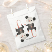 Two Lying Opossums, Custom Birthday Date Bedankzakje (Geknipt)