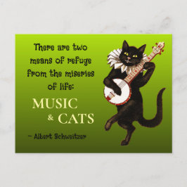 Two Means of Refuge Music Cats Schweitzer Briefkaart