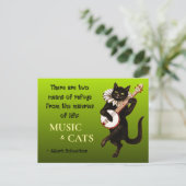 Two Means of Refuge Music Cats Schweitzer Briefkaart (Staand voorkant)