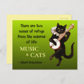 Two Means of Refuge Music Cats Schweitzer Briefkaart (Voorkant / Achterkant)