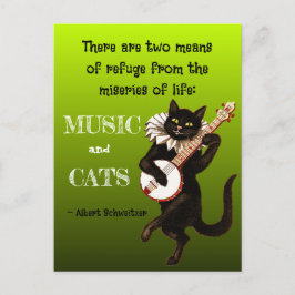 Two Means of Refuge Music Cats Schweitzer Briefkaart
