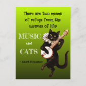 Two Means of Refuge Music Cats Schweitzer Briefkaart (Voorkant)