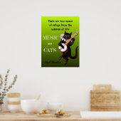 Two Means of Refuge Music Cats Schweitzer Poster (Keuken)