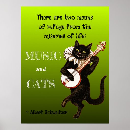 Two Means of Refuge Music Cats Schweitzer Poster (Voorkant)
