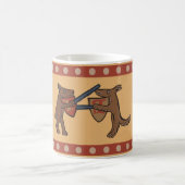 Two Medieval Wolves Coffee Mug Koffiemok (Center)