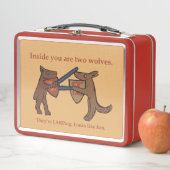 Two Medieval Wolves Metal Lunchbox (In situ)