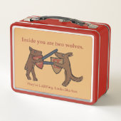 Two Medieval Wolves Metal Lunchbox (Achterkant)