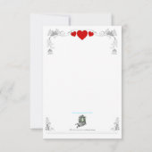 Two men in tuxedo with hats - Gay wedding Kaart (Achterkant)