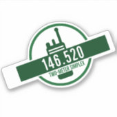 Two Meter Simplex Calling Frequency Sticker (Voorkant)