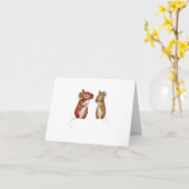 "Two Mice"-Kaart Kaart (Gele Bloem)