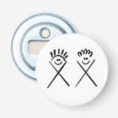 Two Minimal Friends Button Flesopener (Voorkant)