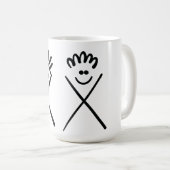 Two Minimal Friends – Line Art  Koffiemok (Voorkant rechts)