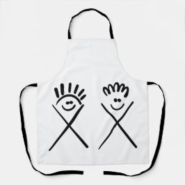 Two Minimal Friends – Line Art Schort